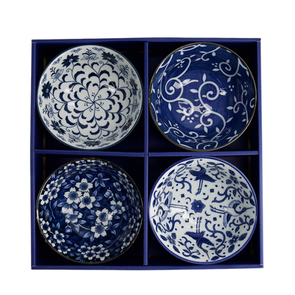TDS, Tayo Schale Geschenkset, 4 Stk, Tokyo Blue, Ø 15x7cm 500ml , Art.-Nr. 33240