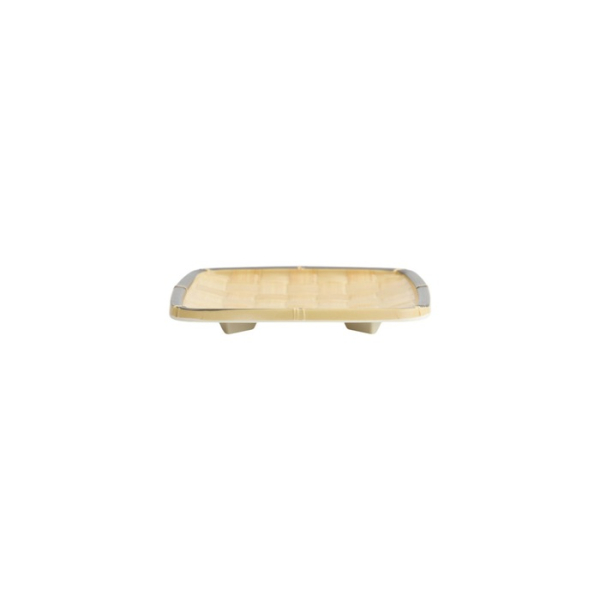 Square Plate, Bamboo, 15.2 × 15.2 × 2 cm, Item No. 33290