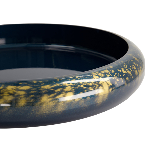 TDS, Sushi Oke, Marble, Outer 47.6 x 8cm Inner 40.9 x 5.4cm, Blue/Gold - Item No. 33299