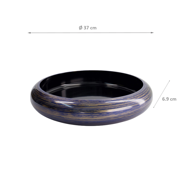 TDS, Sushi Oke, Brush, Außen 37 x 6,9 cm Innen 31,3 x 5 cm, Lila/Gold - Art Nr. 33301