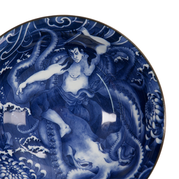 TDS, Schale, Yakuza, Octopus, Blau/Weiß, Ø 21x8,7cm 1300ml, Art.-Nr. 33337