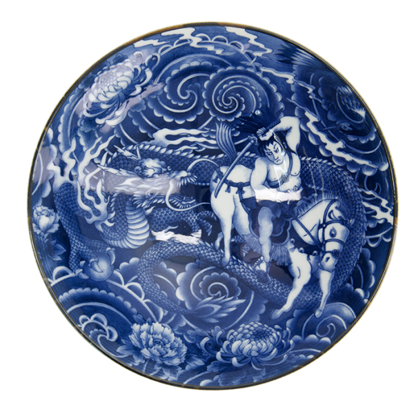 TDS, Schale, Yakuza, Dragon, Blau/Weiß, Ø 25,2x7,7cm 1600ml ,  Art.-Nr. 33342