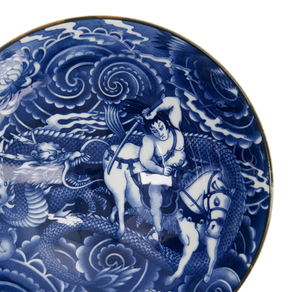 TDS, Schale, Yakuza, Dragon, Blau/Weiß, Ø 25,2x7,7cm 1600ml ,  Art.-Nr. 33342