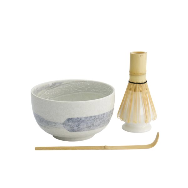 TDS, Matcha Giftset, Hayase White,  4Pcs , Ø 13x7cm, Item No. 33375