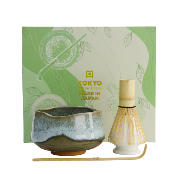 Ø 10.8x6.8cm Matcha Starter-Geschenkset Yuzu Schwarz bei g-HoReCa (Bild 1 von 2)