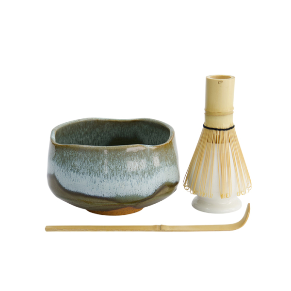 TDS, Matcha Geschenkset Grün/Weiß, 4Stk, Ø 11,5x7,5cm, Art.-Nr.33404
