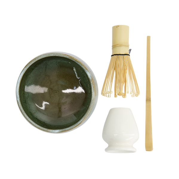 TDS, Matcha Geschenkset Grün/Weiß, 4Stk, Ø 11,5x7,5cm, Art.-Nr.33404