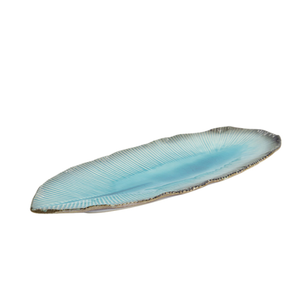 TDS, Langer Teller, Yamasaku, Blau, 33x13,5x2,5cm, Art.-Nr. 33428
