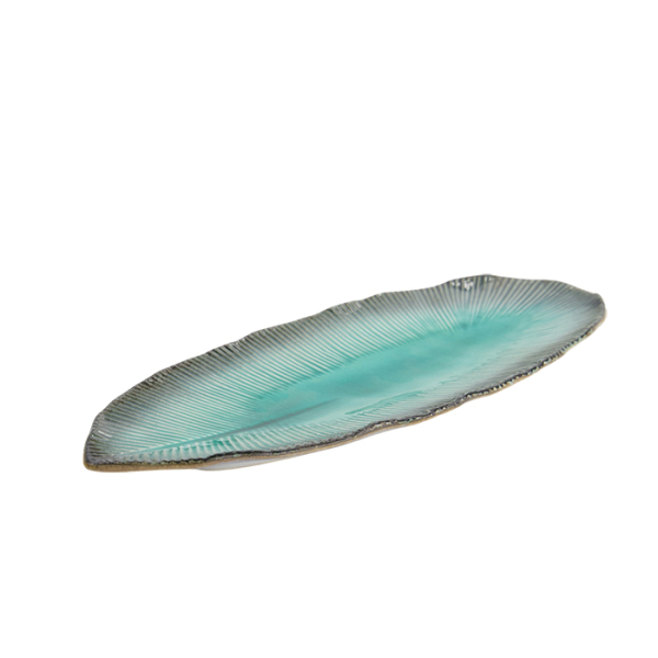 TDS, Langer Teller, Yamasaku, Türkis, 33x13,5x2,5cm, Art.-Nr. 33442