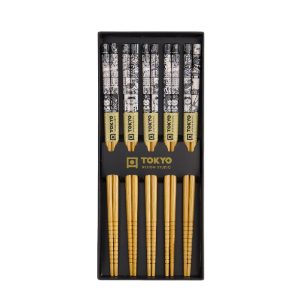 TDS, Chopstick Gift Set, Tokyo Fan, 5 pair, Item No. 33455