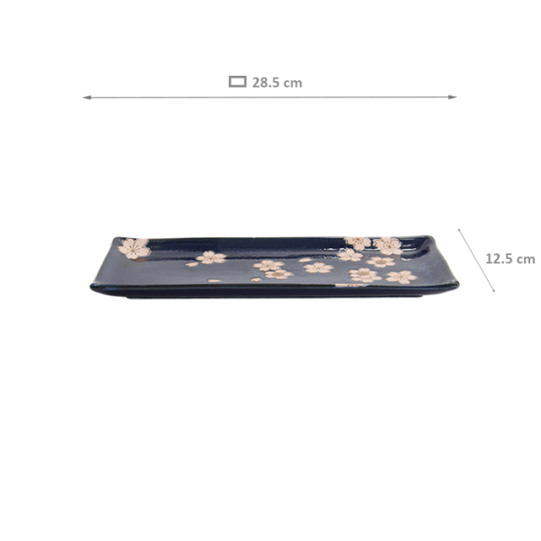 TDS, Teller, Sakura Rectangular, Navy, 28,5x12,5cm, Art.-Nr. 33490