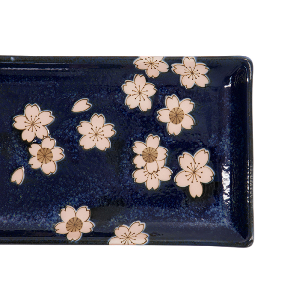 TDS, Teller, Sakura Rectangular, Navy, 28,5x12,5cm, Art.-Nr. 33490