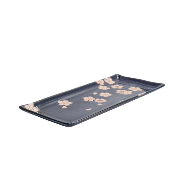 TDS, Teller, Sakura Rectangular, Navy, 28,5x12,5cm, Art.-Nr. 33490