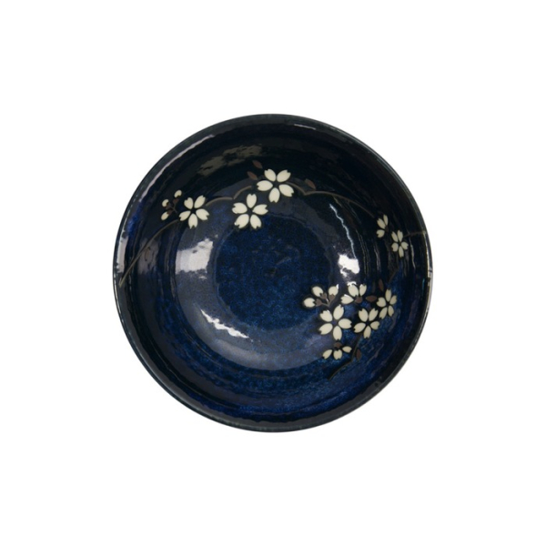 Ramen Bowl Cobalt Blue Sakura, Porcelain, Ø 20.5 × 8 cm, 1.2 l, Item No. 33516