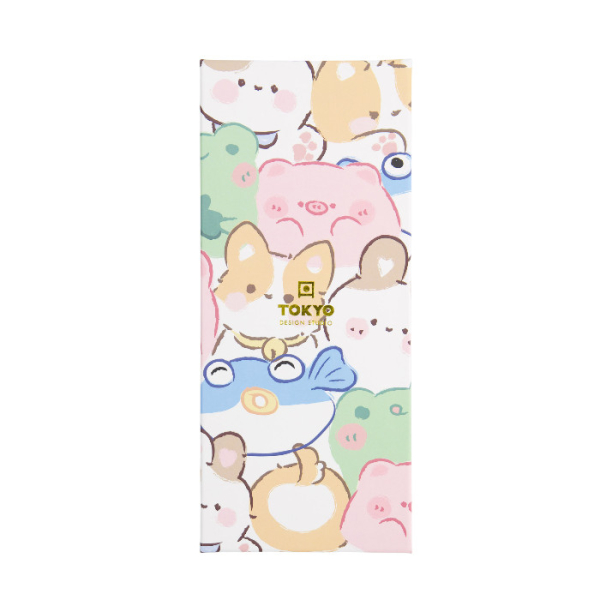 TDS, Chopstick Gift Set, 4 pcs, Kawaii Animals , Item No. 33520