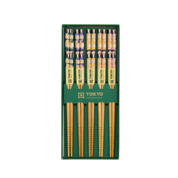 TDS, Chopstick Gift Set, Shiba, 5 Pair, Item No. 33521