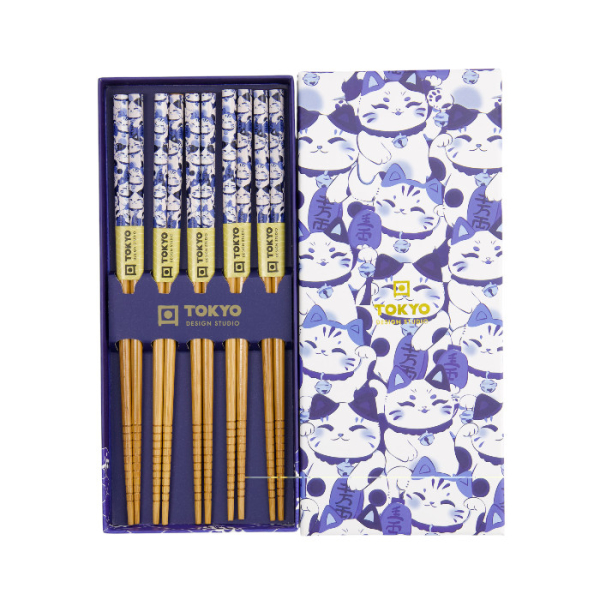 TDS, Chopstick Gift Set, Lucky Cat , 5 pair, Item No. 33522