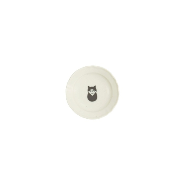 Saucenschale Neko Maruke Cat Hachiware Schwarz/Weiß, Porzellan, Ø 10,2 × 2,3 cm, Art.-Nr. 33535