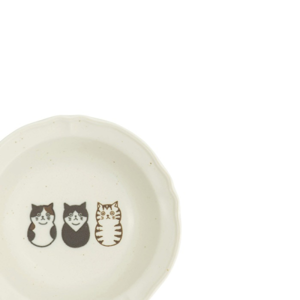 Shallow Bowl Kawaii Cat White, Porcelain, Ø 14 × 3.8 cm, Item No. 33540