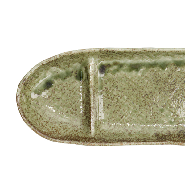 TDS, Oval Teller mit Unterteilung, Yamasan Shinryoku, Grün, 33,5x11,5x4cm, Art.-Nr. 33546