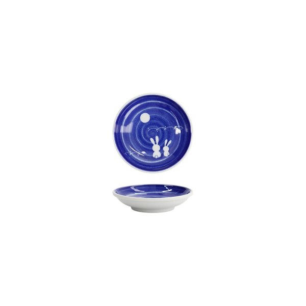 Tokyo Design Studio Saucenschale Rabbit Blau, Porzellan, Ø 9,7 × 2,2 cm