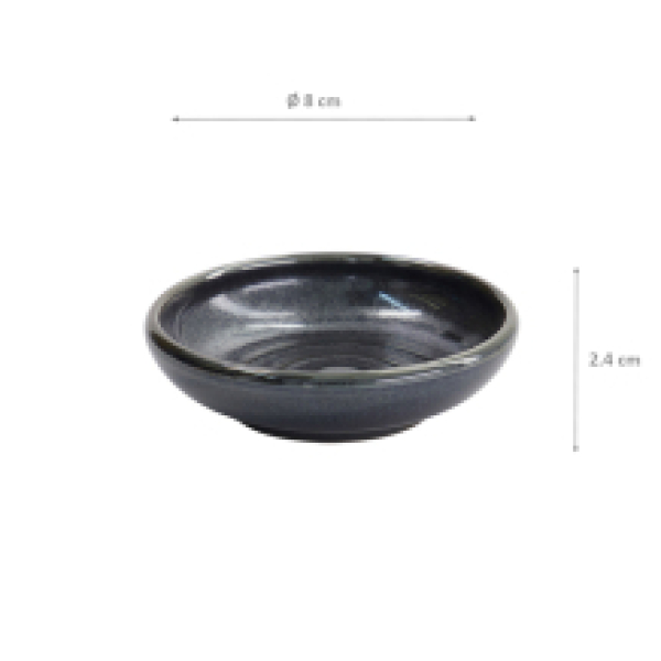 TDS, Saucenschale, Tetsu Kessho, Schwarz, Ø 8x2,4cm - Art Nr. 33556