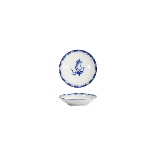 Tokyo Design Studio Saucenschale Squid Blau/Weiß, Porzellan, Ø 9 × 2 cm