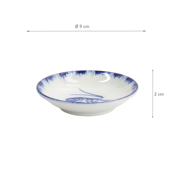 TDS, Saucenschale, Shrimp, Blau/Weiß, Ø 9x2 cm - Art Nr. 33562