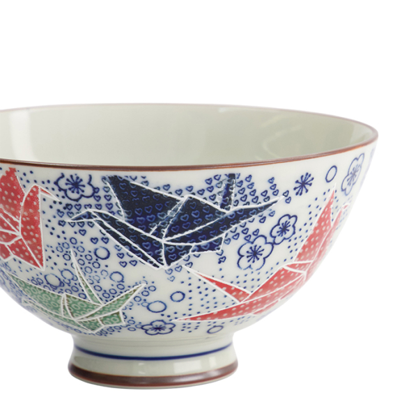 TDS, Rice Bowl, Kawaii Origami Crane, Ø 11.5x6cm 300ml, Item No. 33590