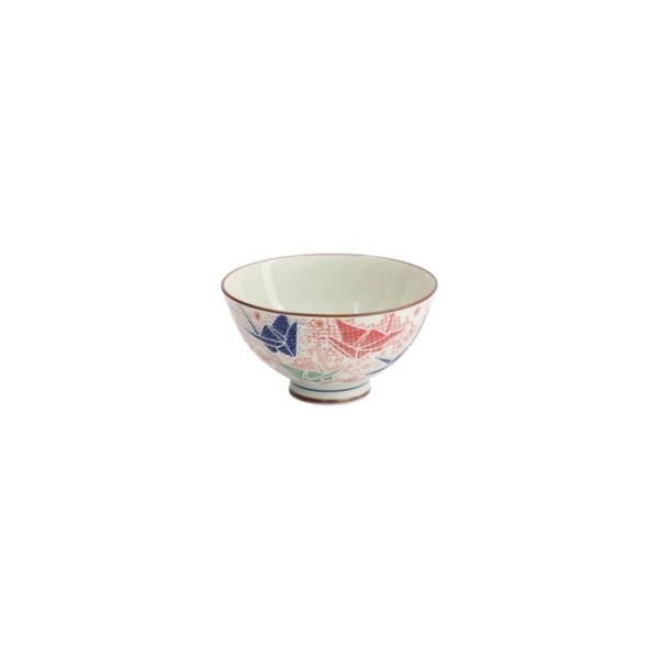 Reisschale Kawaii Origami Crane Rot (Rot/Blau), Porzellan, Ø 11,5 × 6 cm, 300 ml, Art.-Nr. 33591