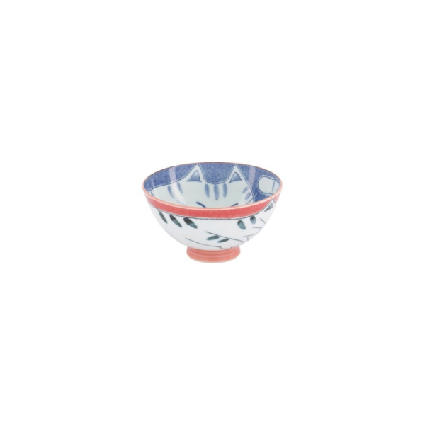 Schale Kawaii Cat Rot (Weiß/Rot), Porzellan, Ø 11,5 × 6 cm, 300 ml, Art.-Nr. 33593