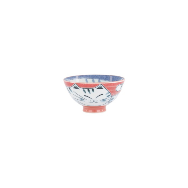Schale Kawaii Cat Rot (Weiß/Rot), Porzellan, Ø 11,5 × 6 cm, 300 ml, Art.-Nr. 33593