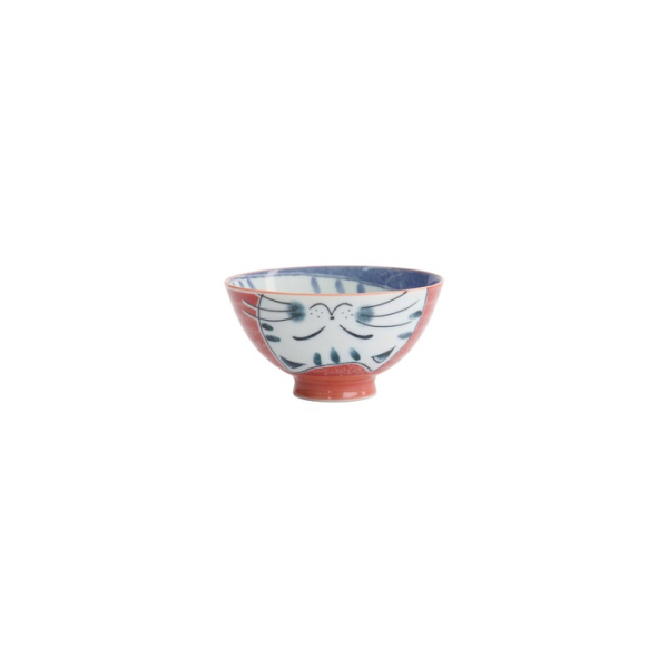 Schale Kawaii Cat Rot (Rot/Weiß), Porzellan, Ø 11,5 × 6 cm, 300 ml, Art.-Nr. 33595