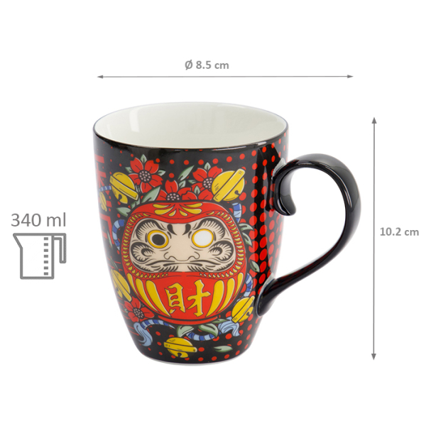 TDS, Tasse, Kawaii Daruma Tasse in Geschenkbox, Ø 8,5x10,2cm 340ml, Art Nr.33612