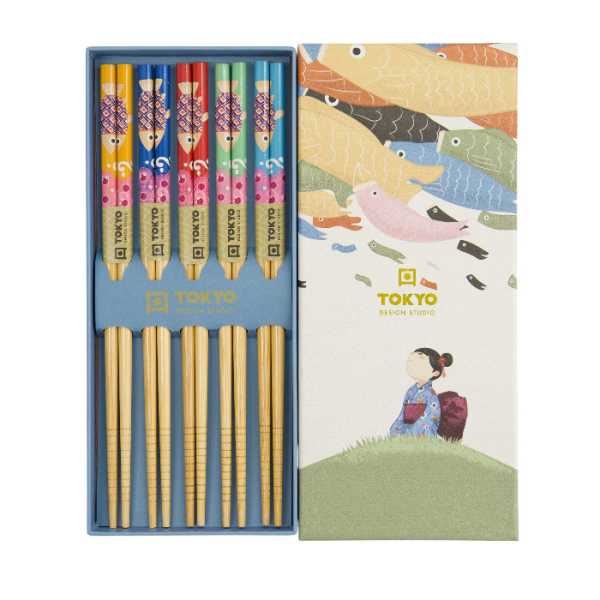 TDS, 5 Paar Essstäbchen Geschenkset, Koinobori, Art.-Nr. 33622