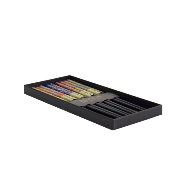 TDS, Chopstick Gift Set, Golden Leaf, 5 pair, Item No. 33640