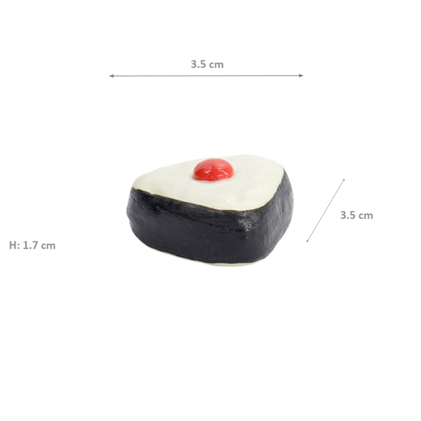 TDS, Kawaii Chopsticks Rest, Ume Onigiri, 3.5x3.5x1.7cm, Item No. 33653