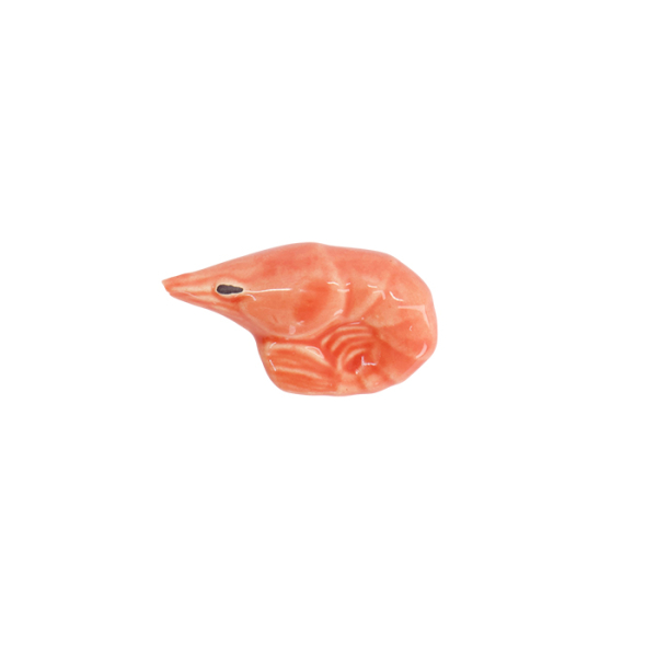 TDS, Kawaii Chopstick Rest, Shrimp, 4.7x2.7x1.3cm, Item No. 33657