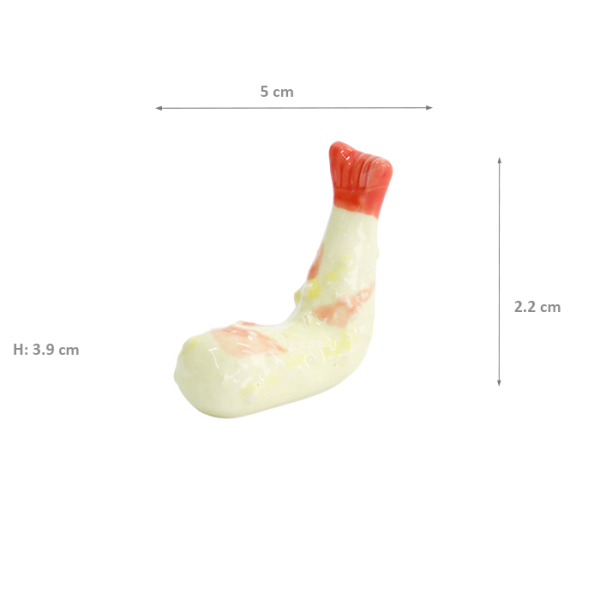 TDS, Kawaii Chopstick Rest, Tempura Shrimp, 5x2.2x3.9cm, Item No. 33658