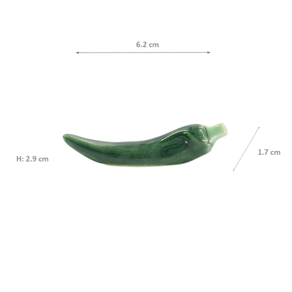 TDS, Kawaii Essstäbchenablage, Green Pepper , 6,2x1,7x2,9cm, Art.-Nr. 33665