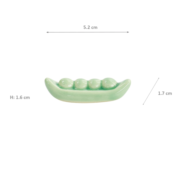 TDS, Kawaii Essstäbchenablage, Snap Peas, 5,2x1,7x1,6cm, Art.-Nr. 33669