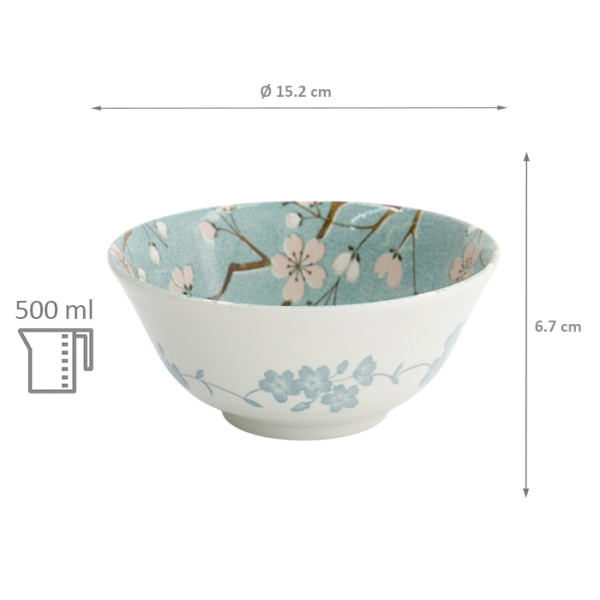 TDS, Tayo Bowl, Fujisakura, Ø 15.2x6.7cm 500ml , Item No. 33705