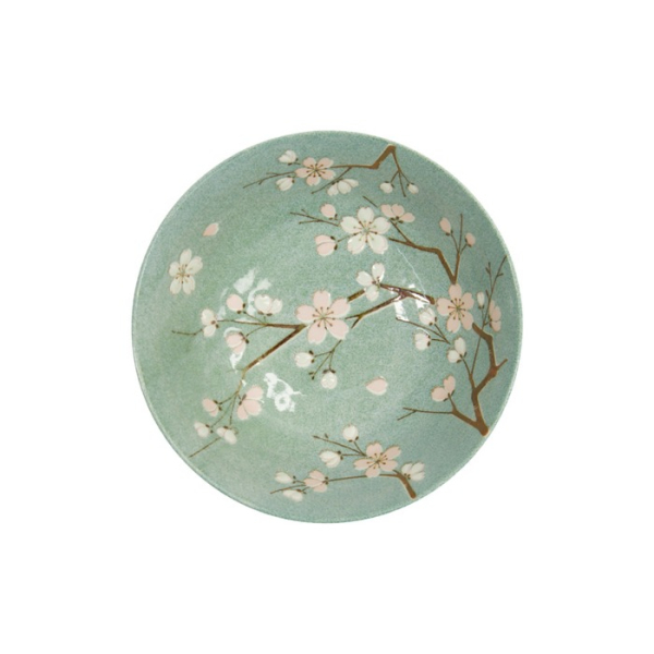 Ramen Bowl Fujisakura Green, Porcelain, Ø 21 × 7.8 cm, 1 l, Item No. 33706