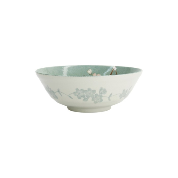 Ramen Bowl Fujisakura Green, Porcelain, Ø 21 × 7.8 cm, 1 l, Item No. 33706