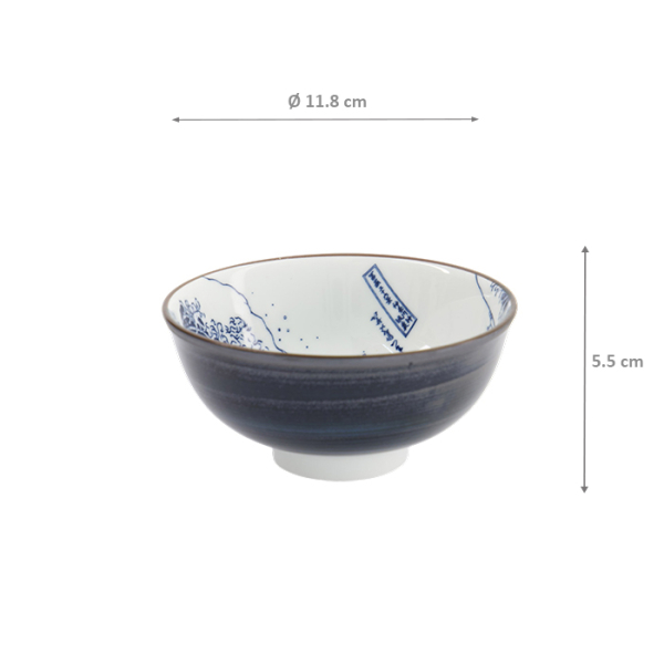 TDS, Rice Bowl, Hokusai, Ø 11.8x5.5cm, Item No. 33730