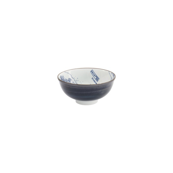 Reisschale Hokusai Weiß/Blau, Porzellan, Ø 11,8 × 5,5 cm, 300 ml, Art.-Nr. 33730