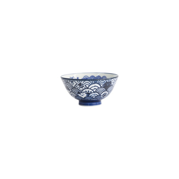 Reisschale Kawaii Anime Cat Blau, Porzellan, Ø 11,3 × 5,8 cm, 300 ml, Art.-Nr. 33768