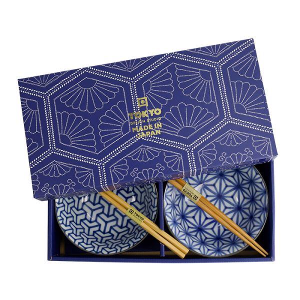 TDS, Mixed Tayo Bowl Giftset with chopsticks, 2 Pcs, Ø 15x7cm 500ml, Item No. 33815