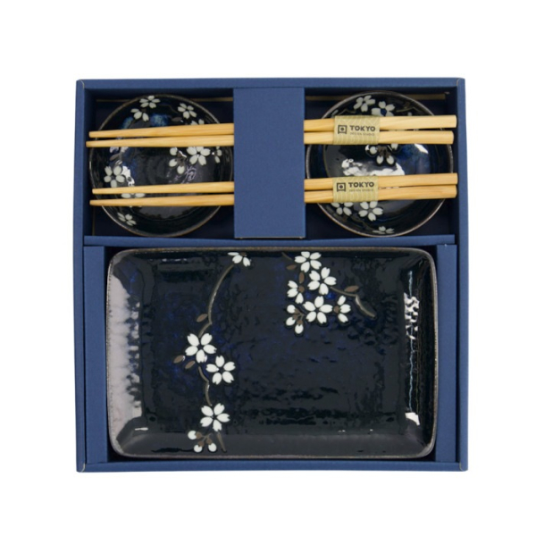 Sushi-Set Cobalt Blue Sakura, 6-tlg., Porzellan, Art.-Nr. 33821