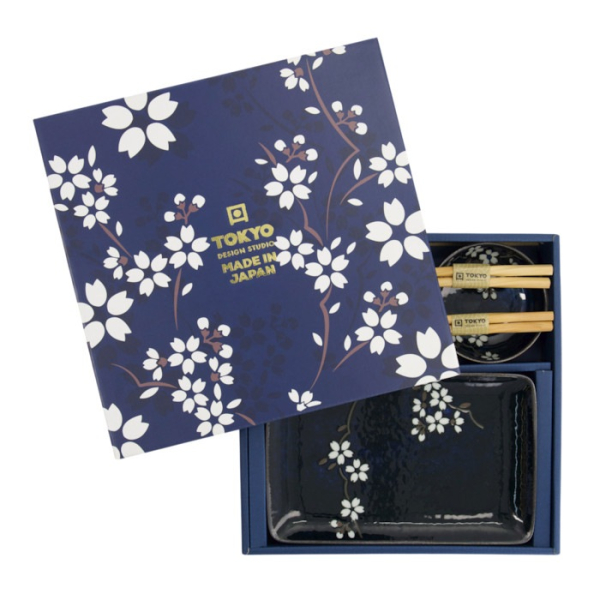 Sushi-Set Cobalt Blue Sakura, 6-tlg., Porzellan, Art.-Nr. 33821